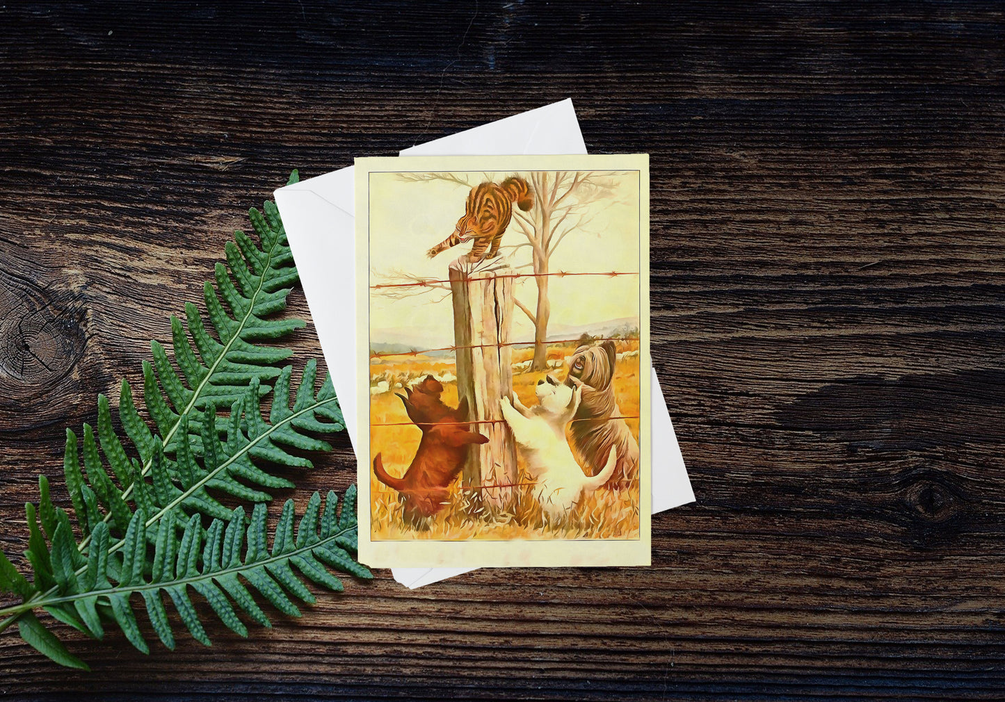 Any occasion greeting Card, blank inside, write anything, dog, terrier, design 13