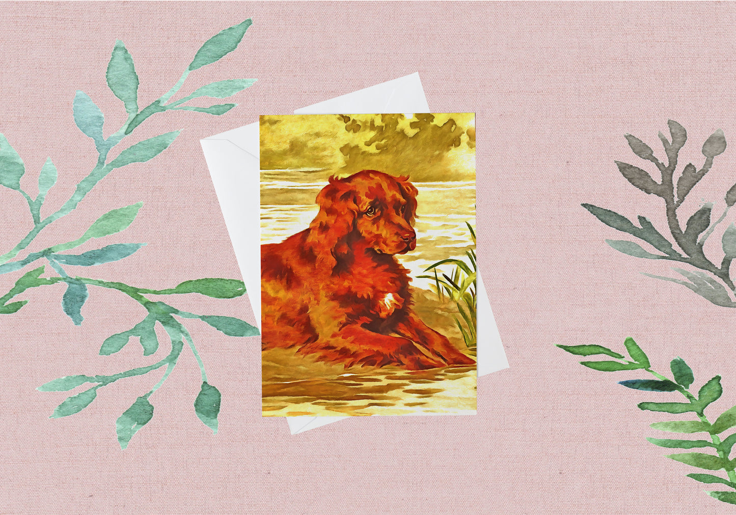 Any occasion greeting Card, blank inside, write anything, dog, design 19