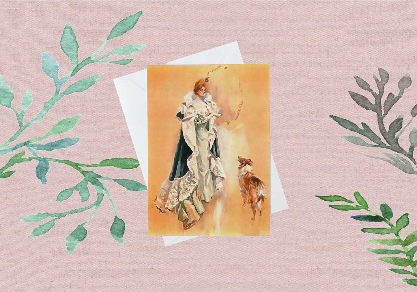 Any occasion greeting Card, blank inside, write anything, dog, design 9