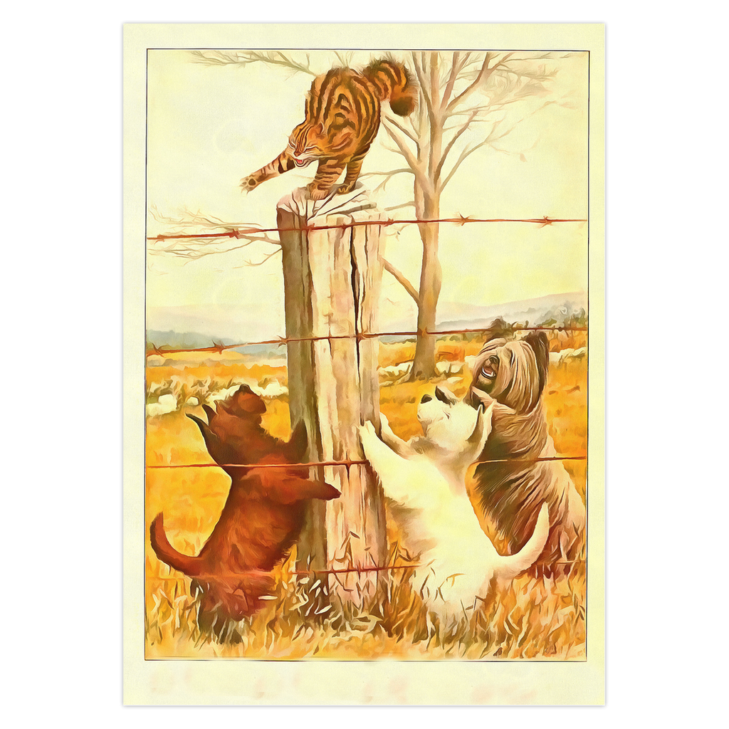 Any occasion greeting Card, blank inside, write anything, dog, terrier, design 13