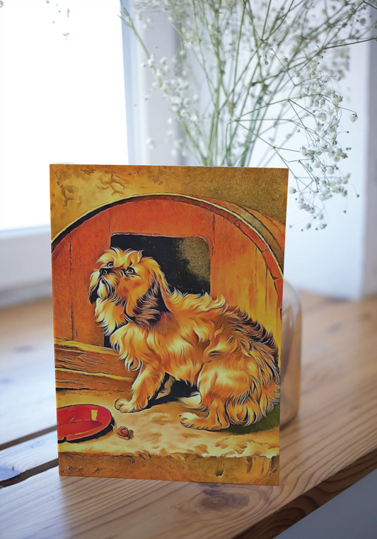 Any occasion greeting Card, blank inside, write anything, dog, design 20