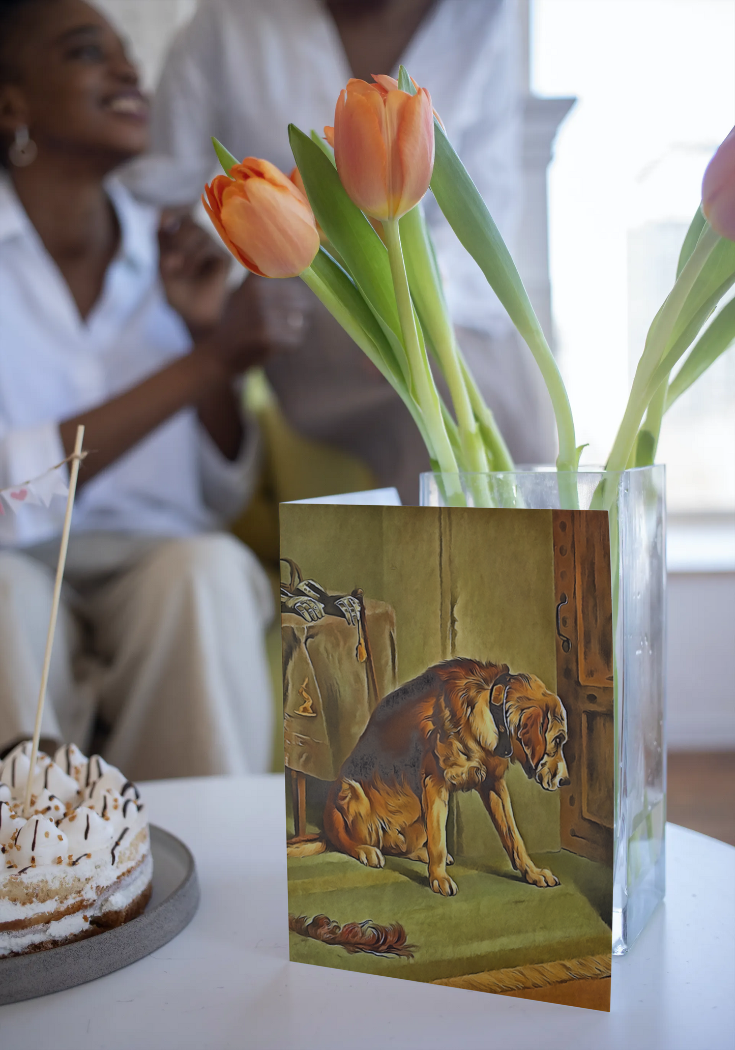 Any occasion greeting Card, blank inside, write anything, dog, design 26