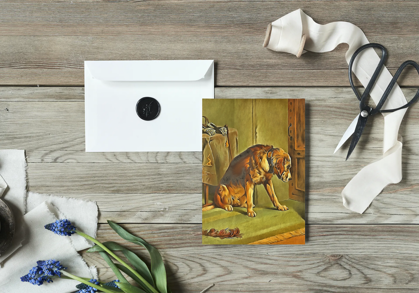 Any occasion greeting Card, blank inside, write anything, dog, design 26
