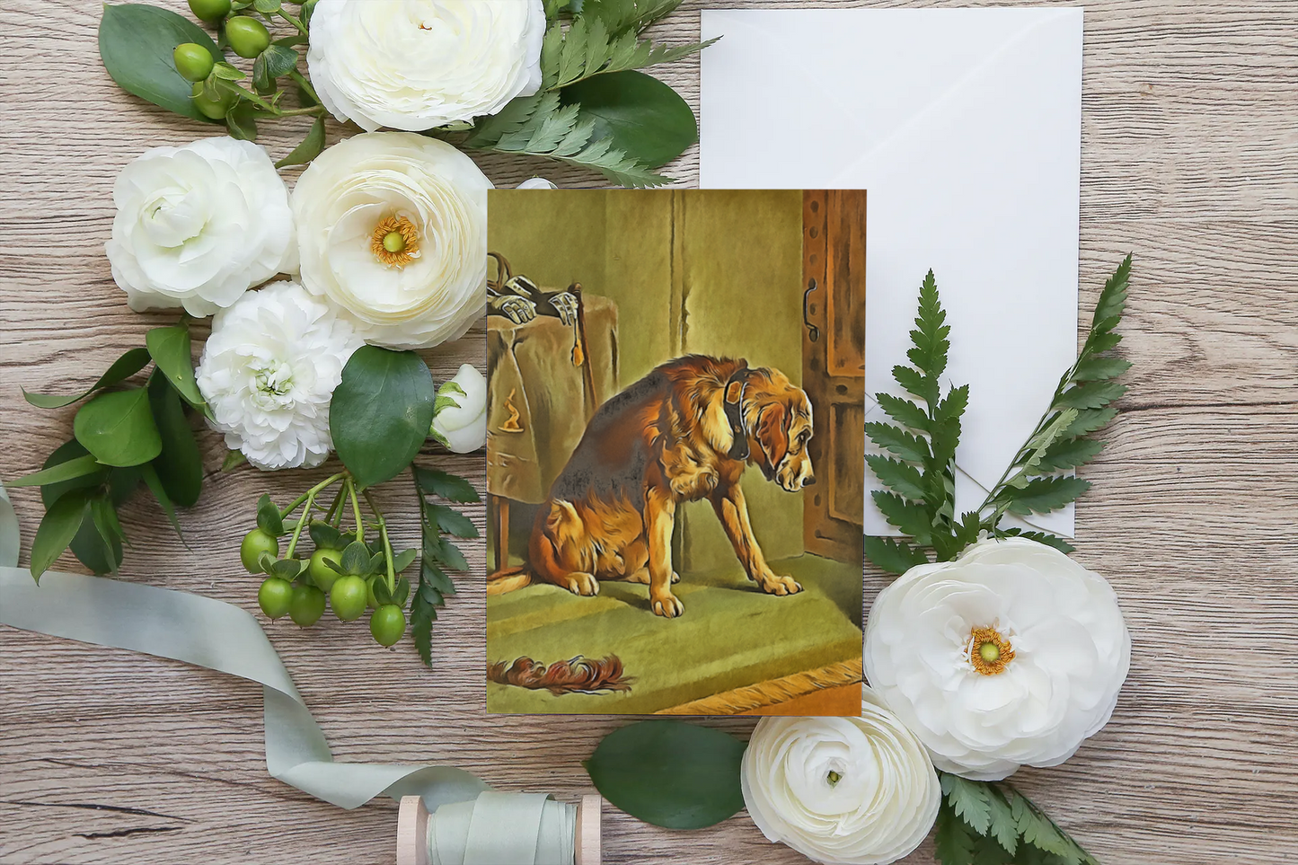 Any occasion greeting Card, blank inside, write anything, dog, design 26