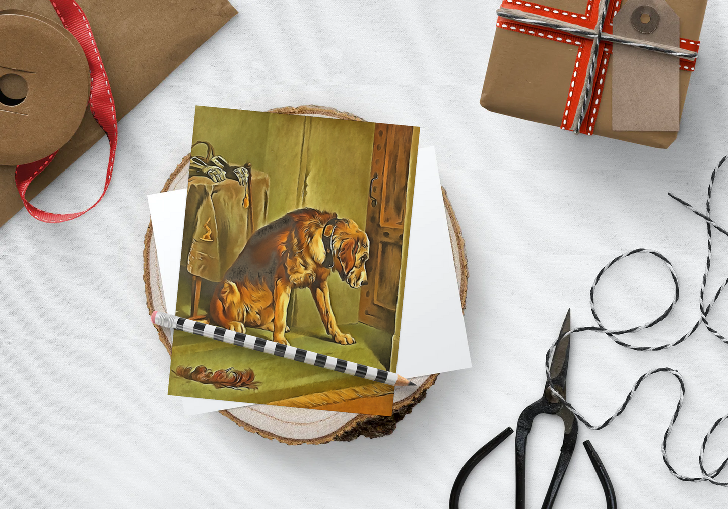 Any occasion greeting Card, blank inside, write anything, dog, design 26