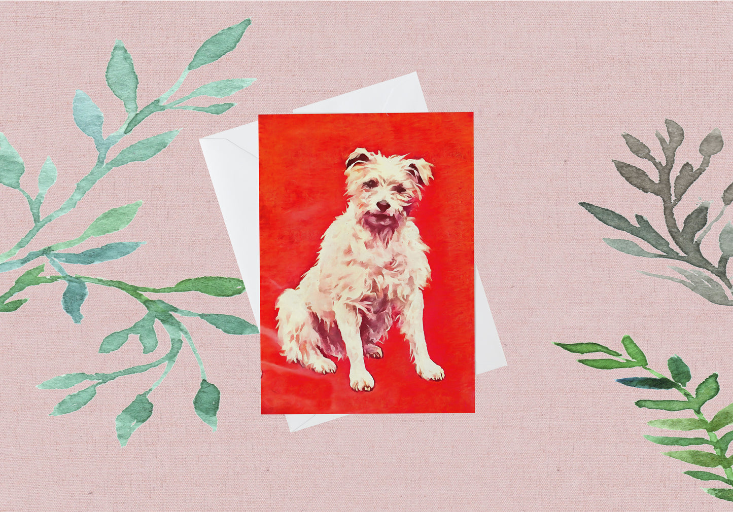 Any occasion greeting Card, blank inside, write anything, dog, design 29