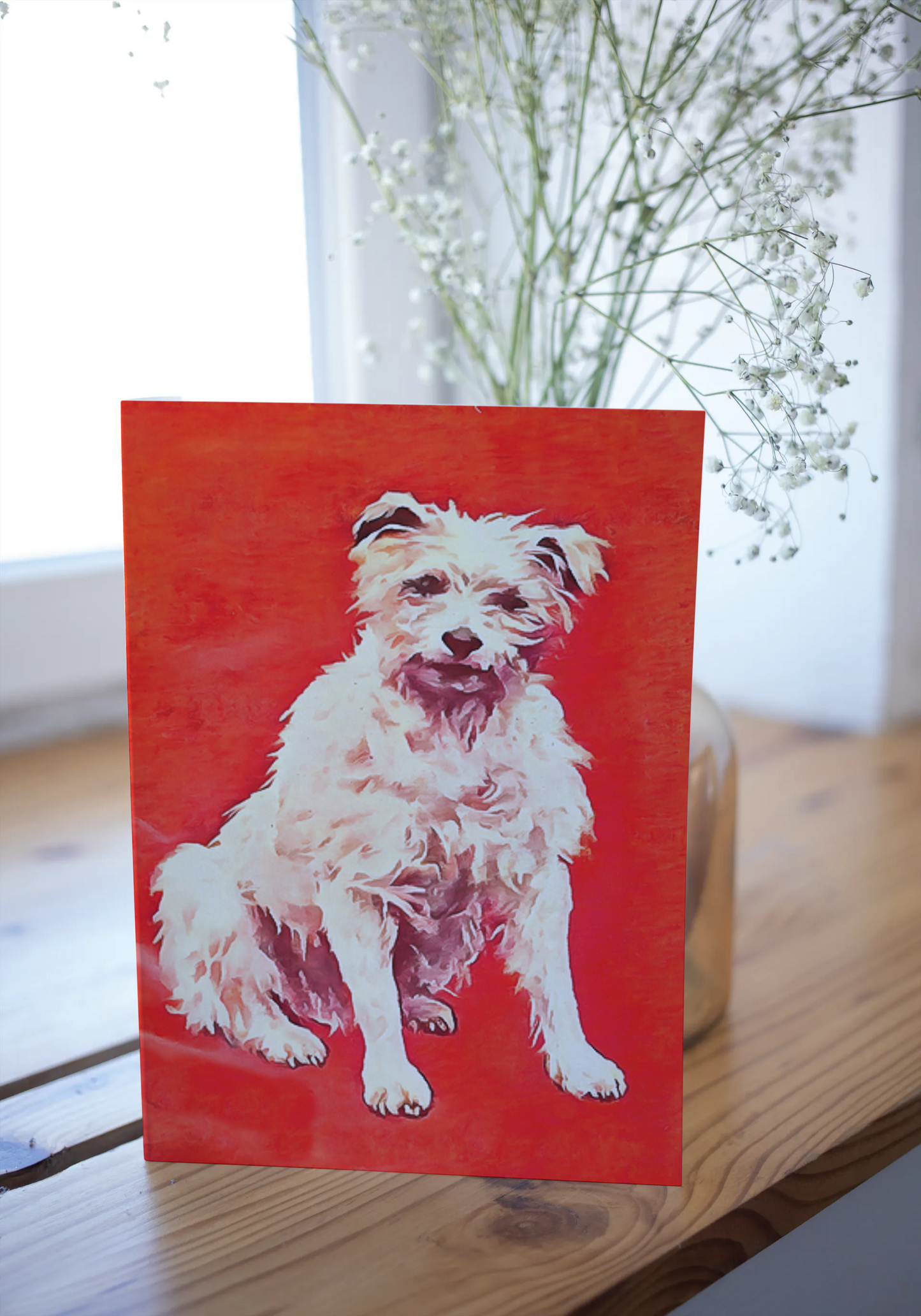 Any occasion greeting Card, blank inside, write anything, dog, design 29