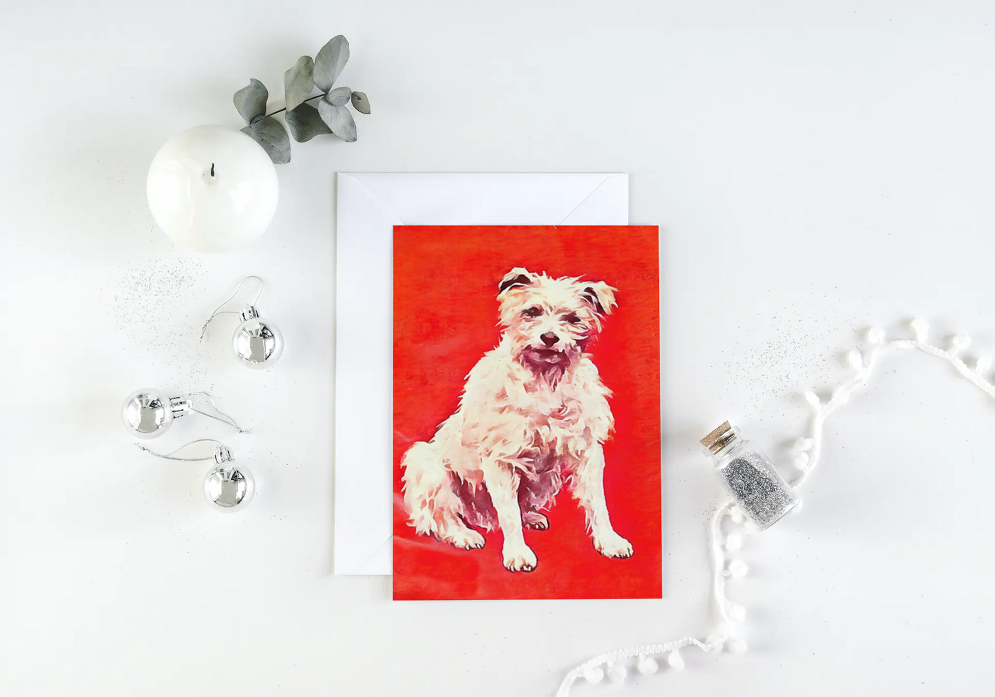 Any occasion greeting Card, blank inside, write anything, dog, design 29