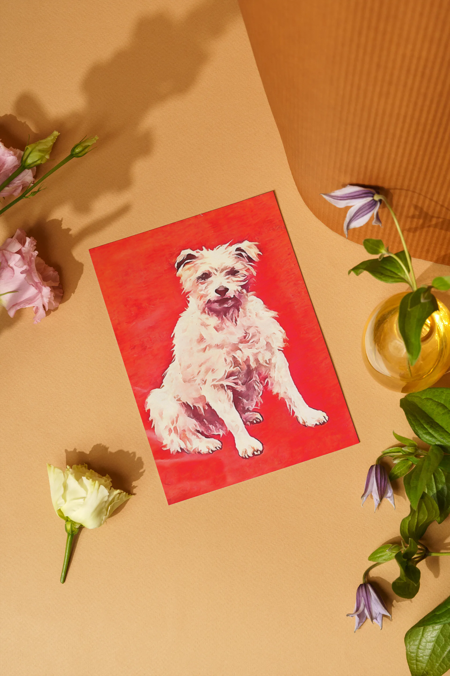 Any occasion greeting Card, blank inside, write anything, dog, design 29