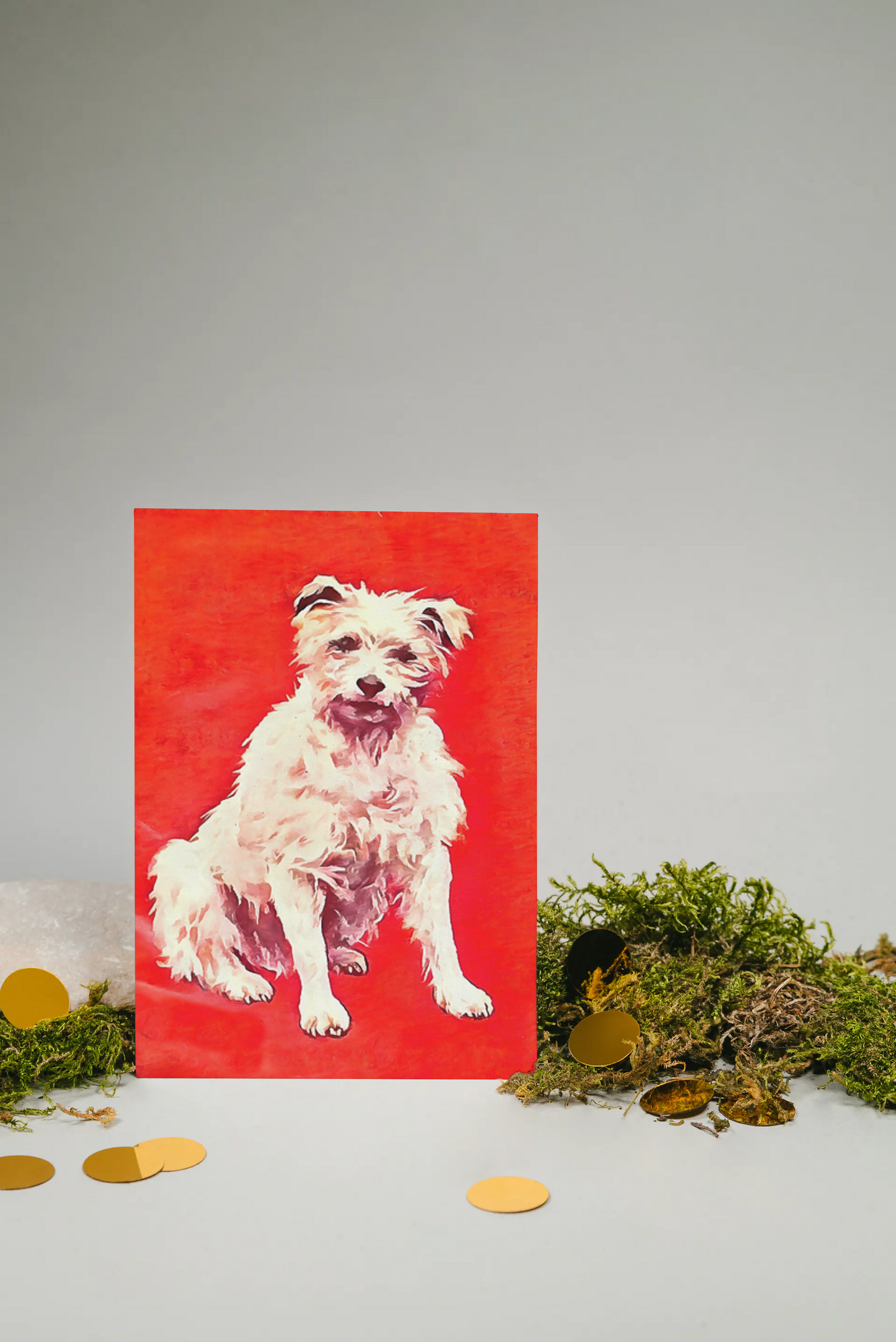 Any occasion greeting Card, blank inside, write anything, dog, design 29