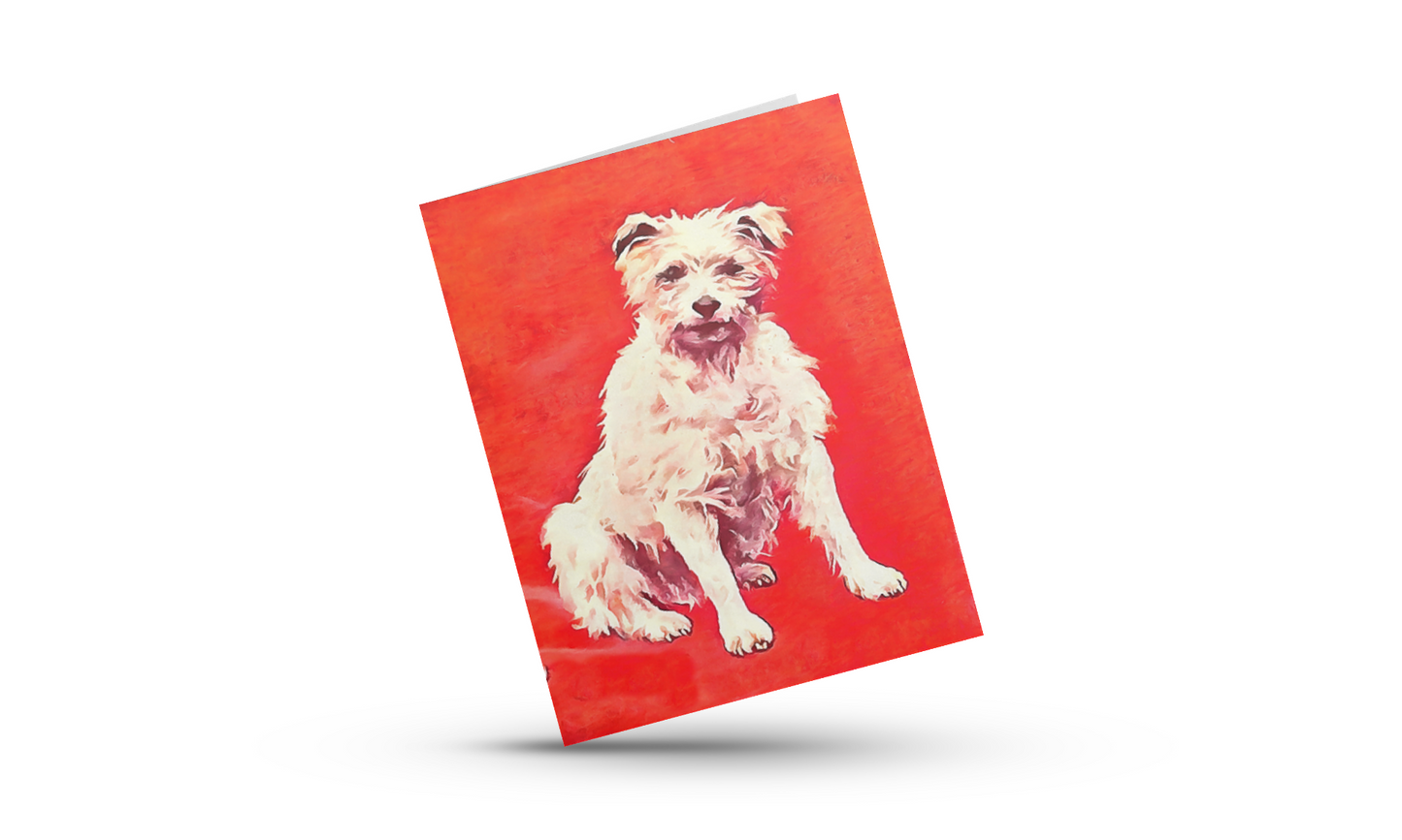 Any occasion greeting Card, blank inside, write anything, dog, design 29