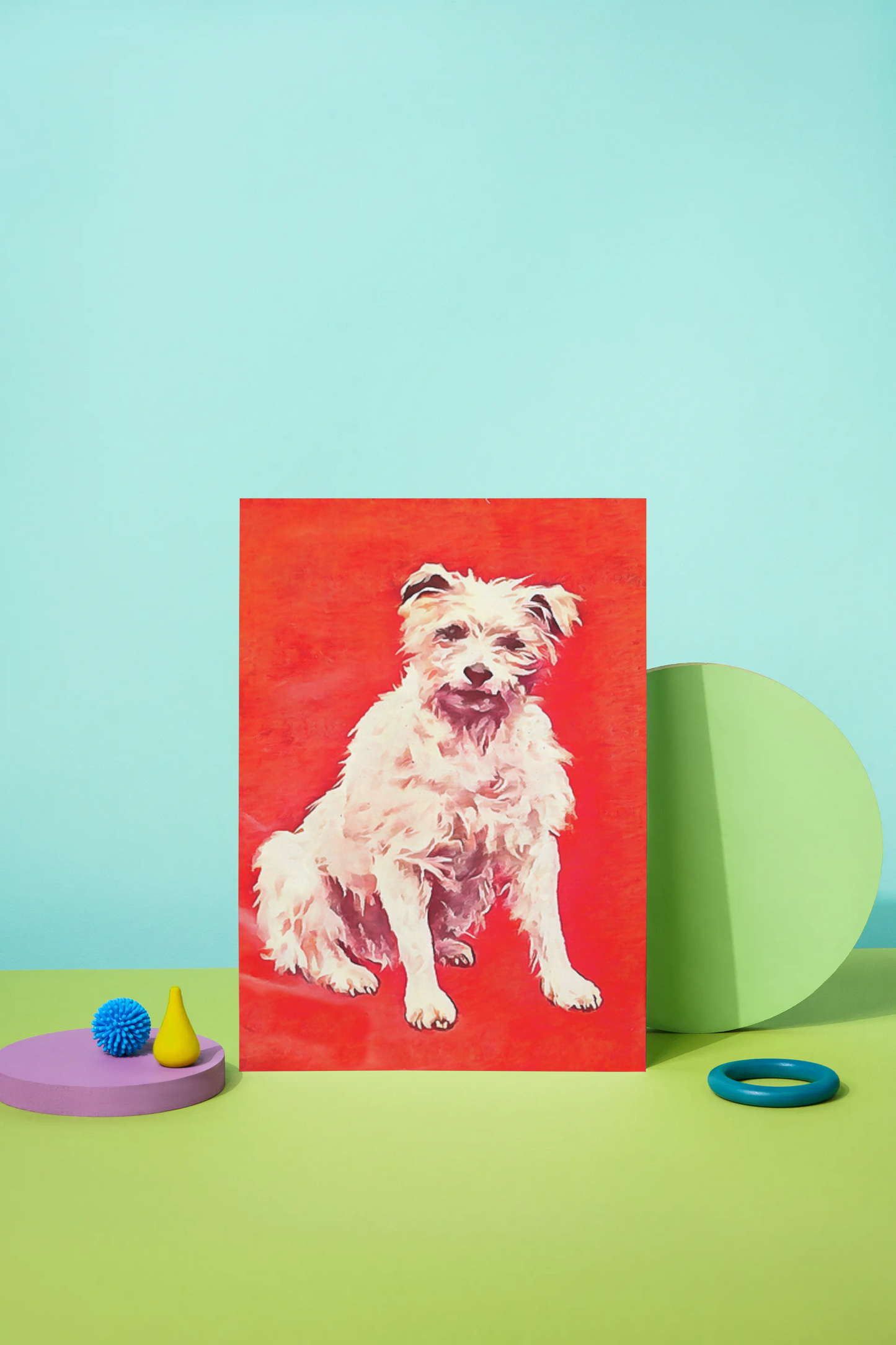 Any occasion greeting Card, blank inside, write anything, dog, design 29