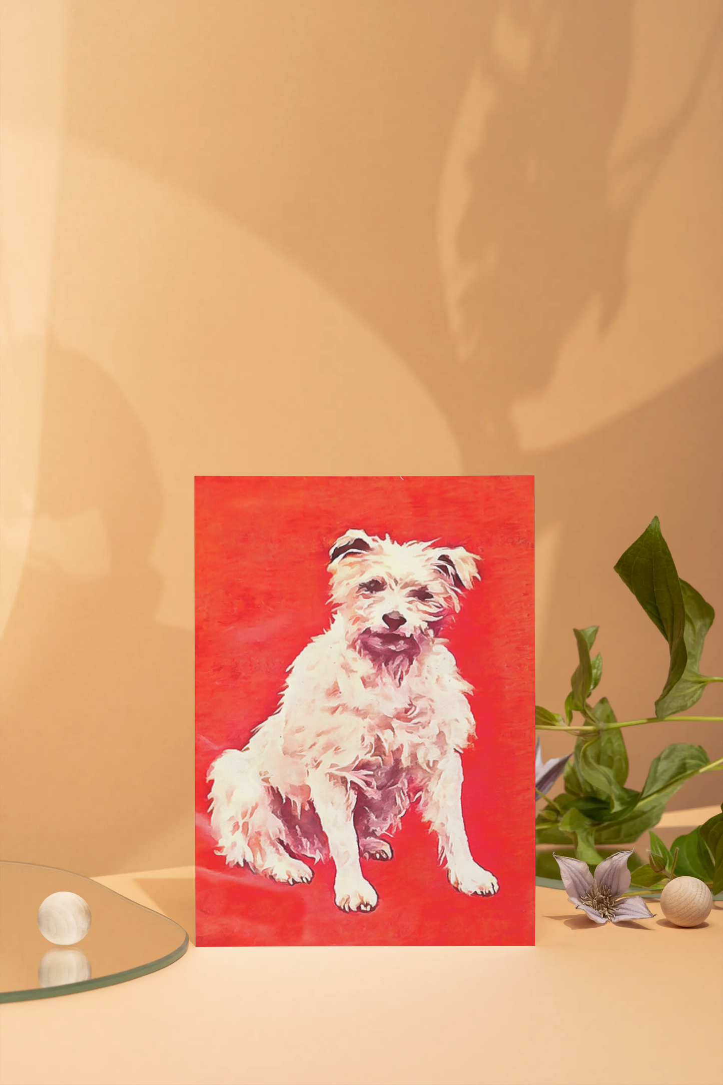 Any occasion greeting Card, blank inside, write anything, dog, design 29