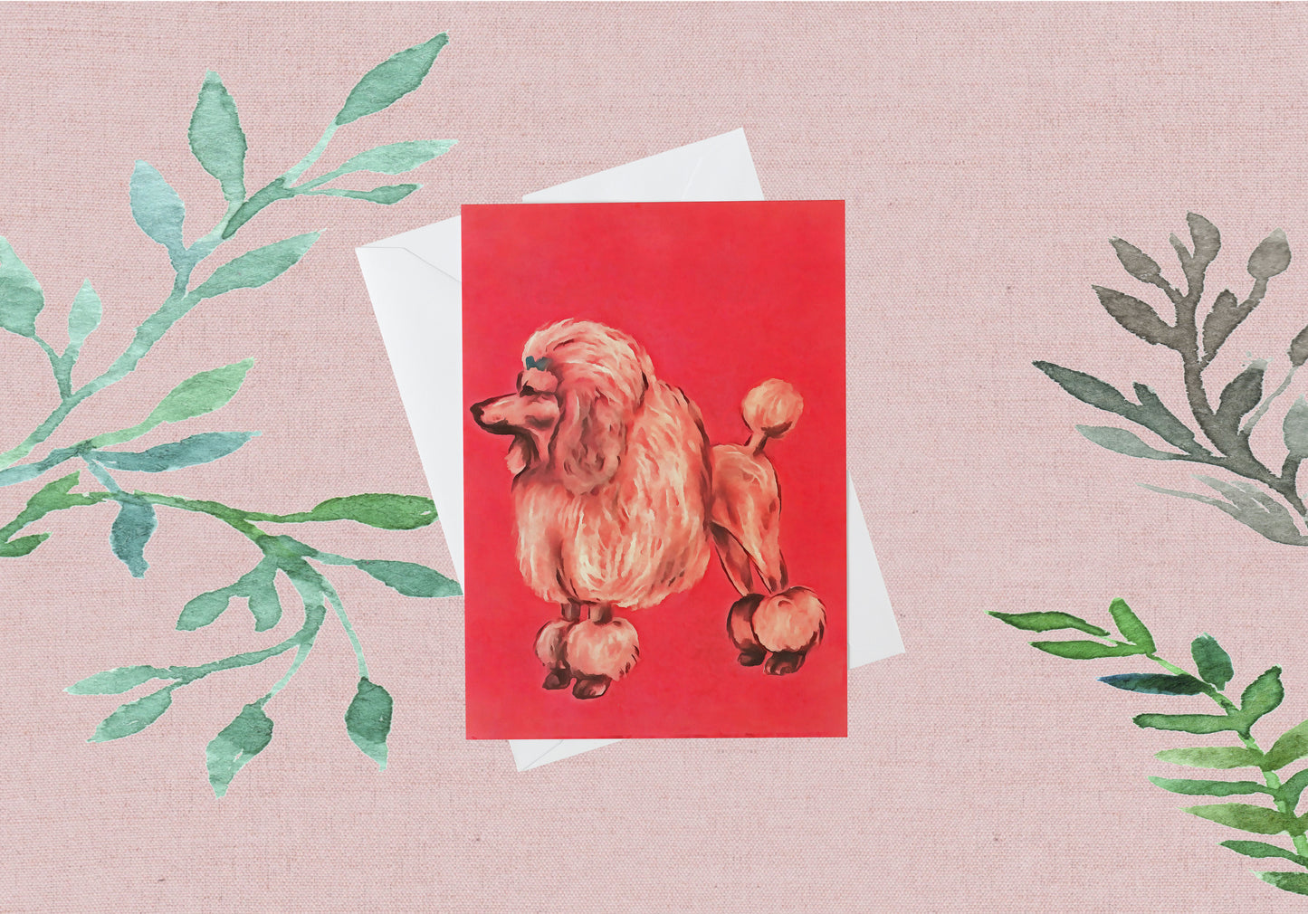 Any occasion greeting Card, blank inside, write anything, dog, design 30