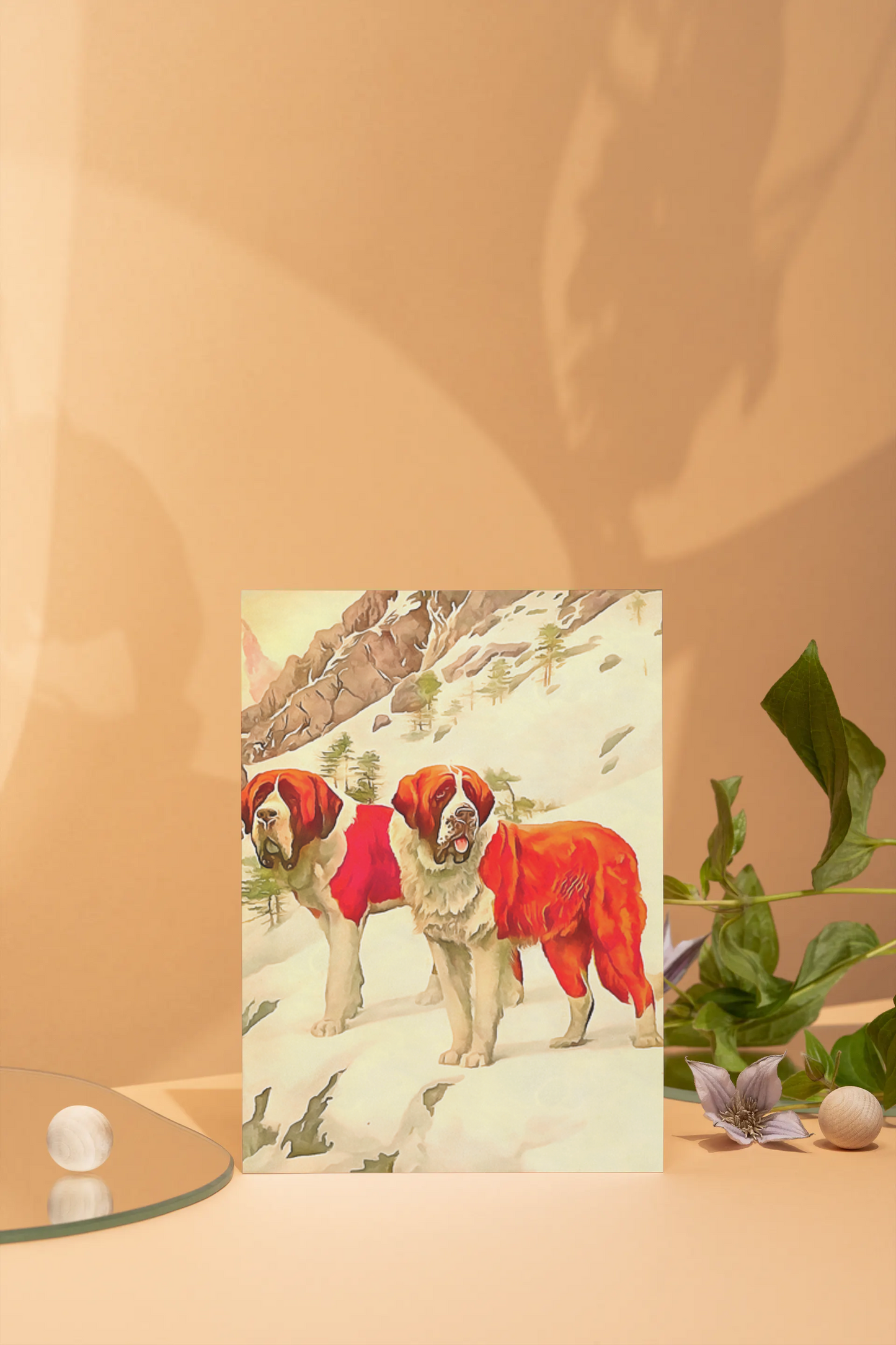 Any occasion greeting Card, blank inside, write anything, dog, St. Bernard, design 12