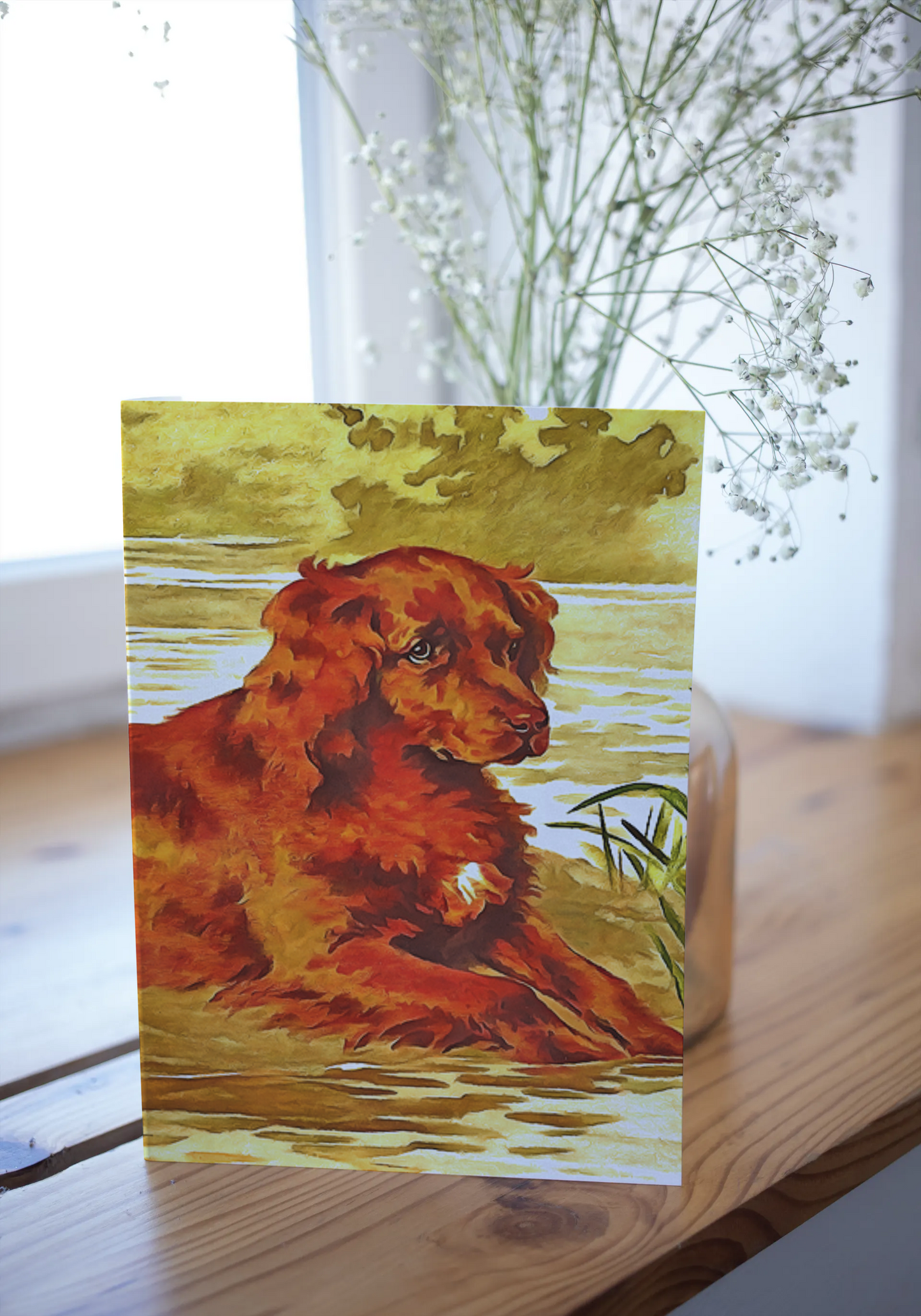 Any occasion greeting Card, blank inside, write anything, dog, design 19