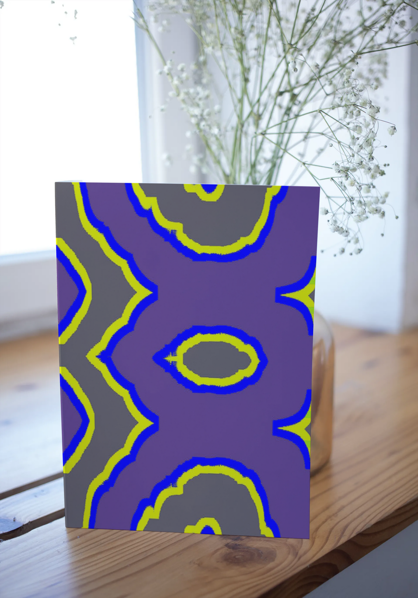 Any occasion greeting Card, blank inside, write anything, Blue Angel Abstract, design 3