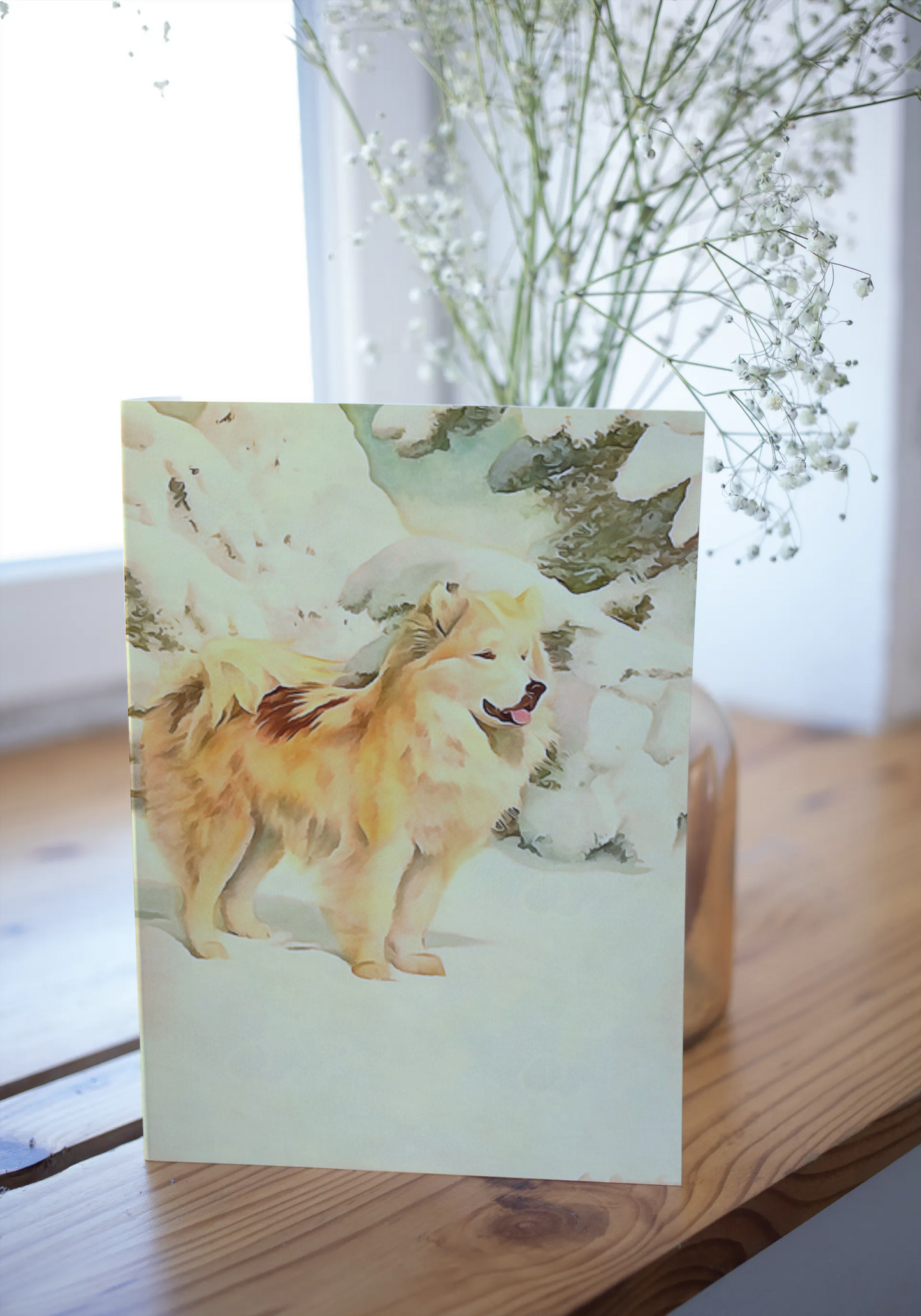 Any occasion greeting Card, blank inside, write anything, Greenland Eskimo dog, design 11