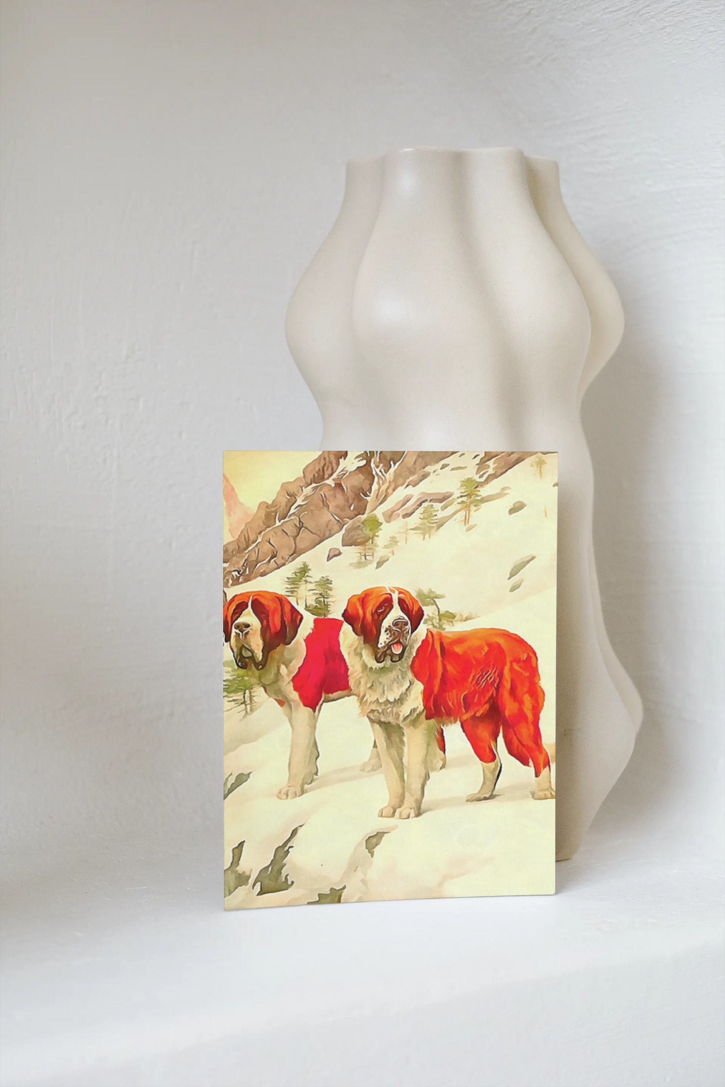 Any occasion greeting Card, blank inside, write anything, dog, St. Bernard, design 12