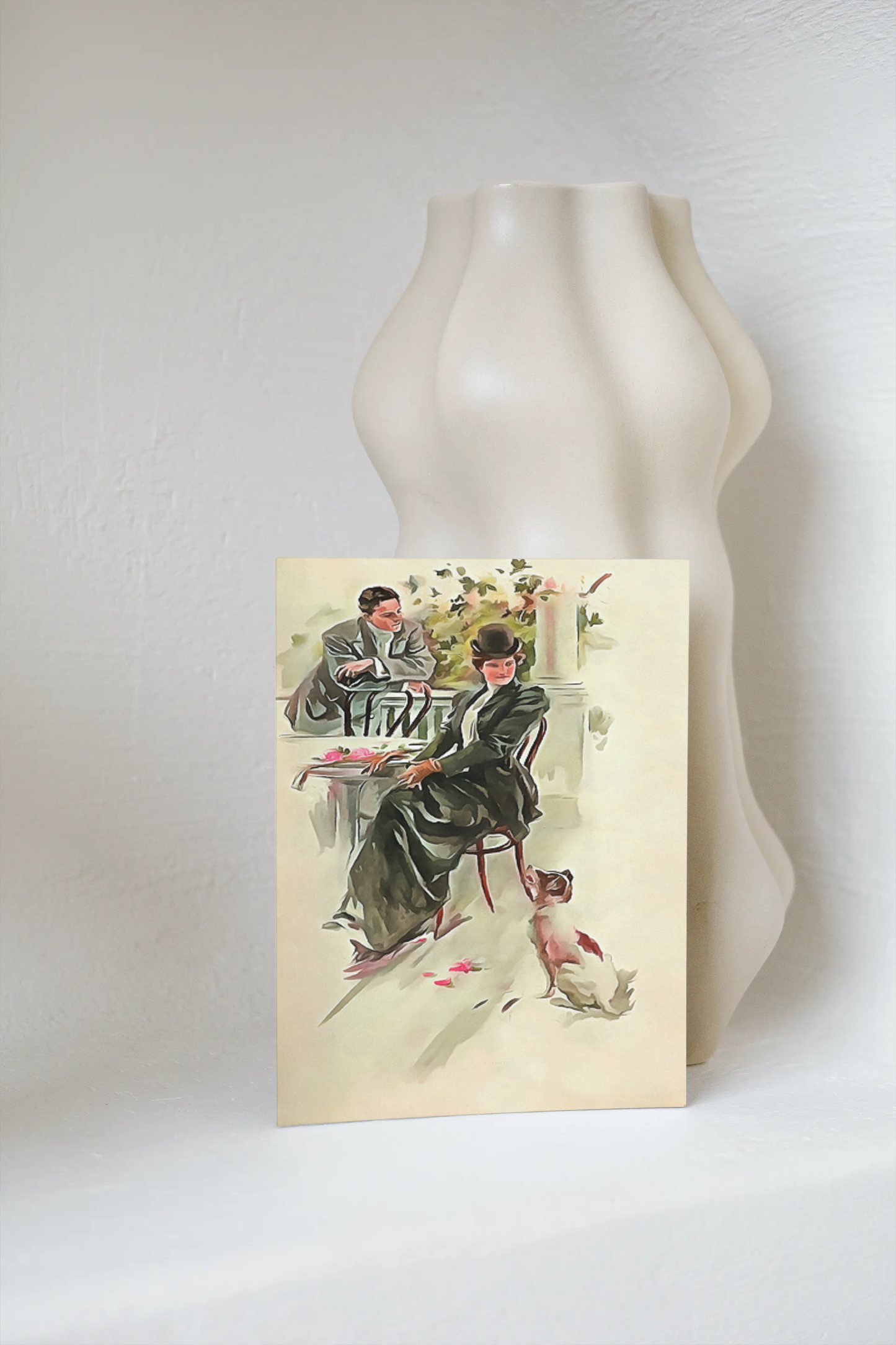 Any occasion greeting Card, blank inside, write anything, foxhound dog, design 10