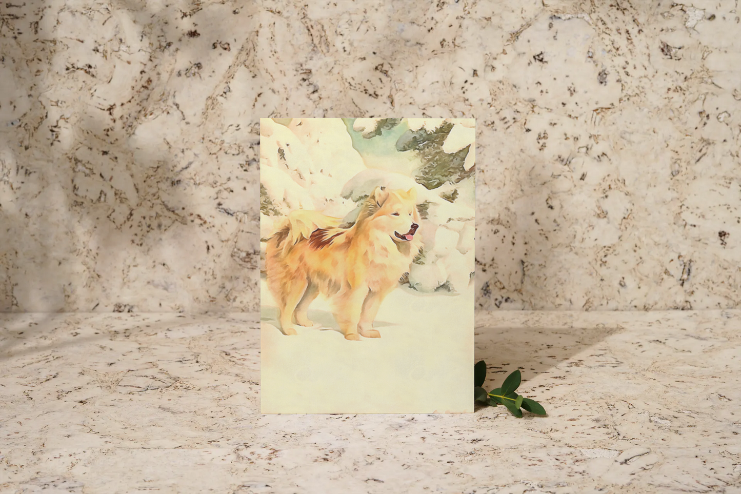 Any occasion greeting Card, blank inside, write anything, Greenland Eskimo dog, design 11