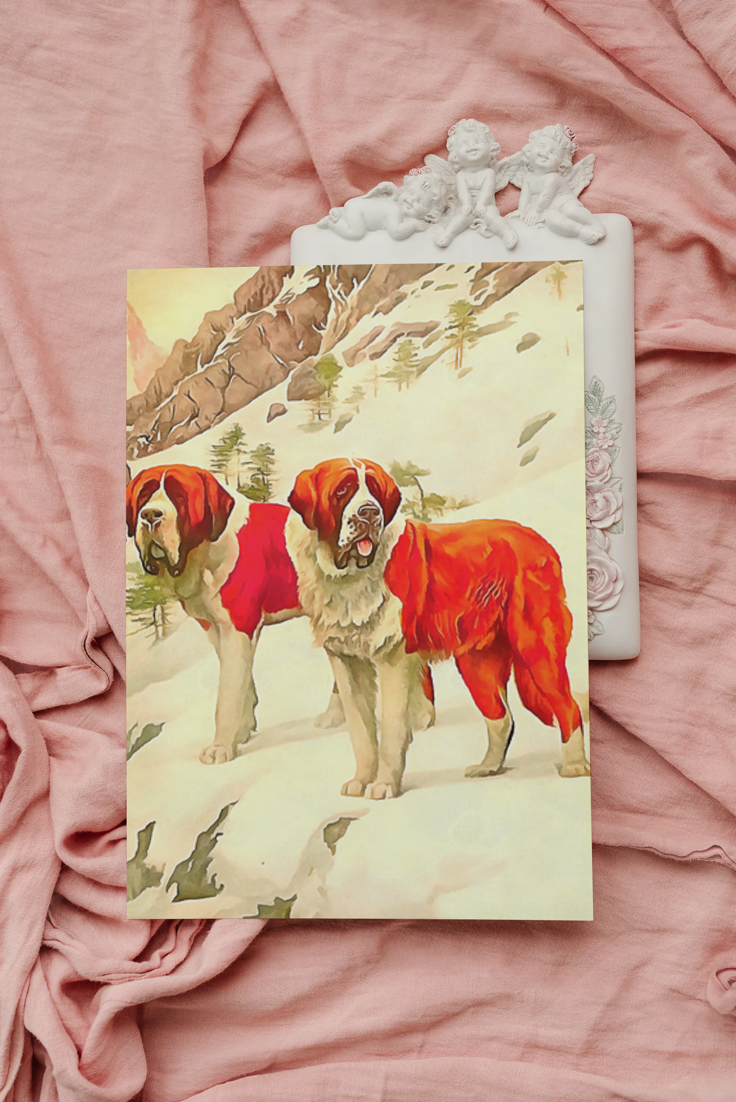 Any occasion greeting Card, blank inside, write anything, dog, St. Bernard, design 12