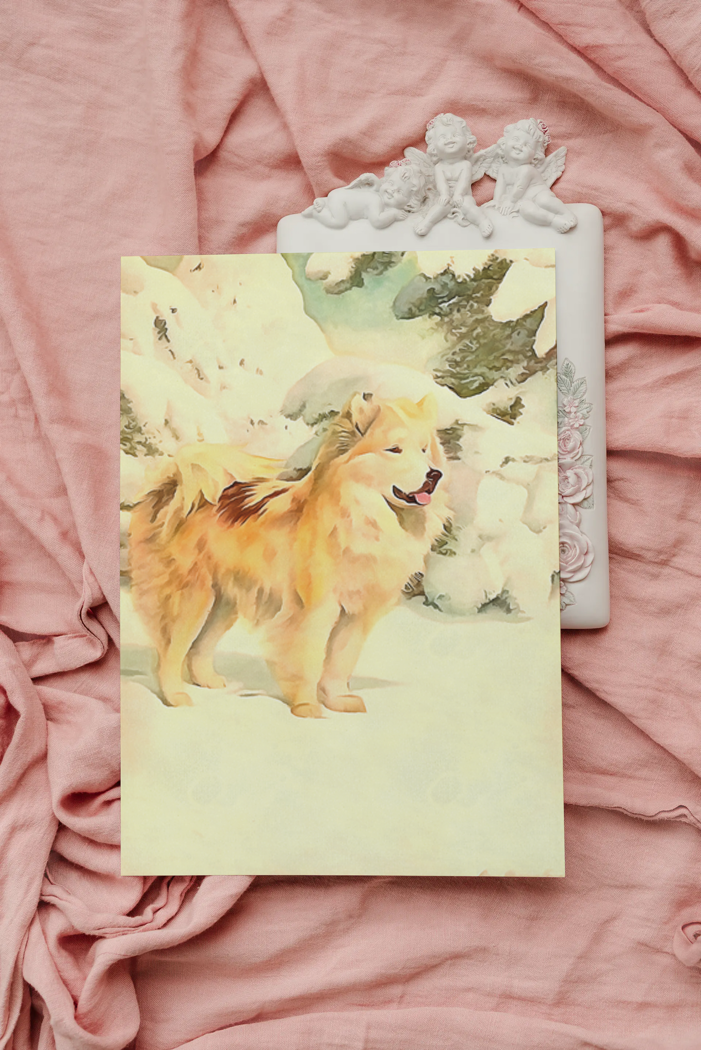 Any occasion greeting Card, blank inside, write anything, Greenland Eskimo dog, design 11