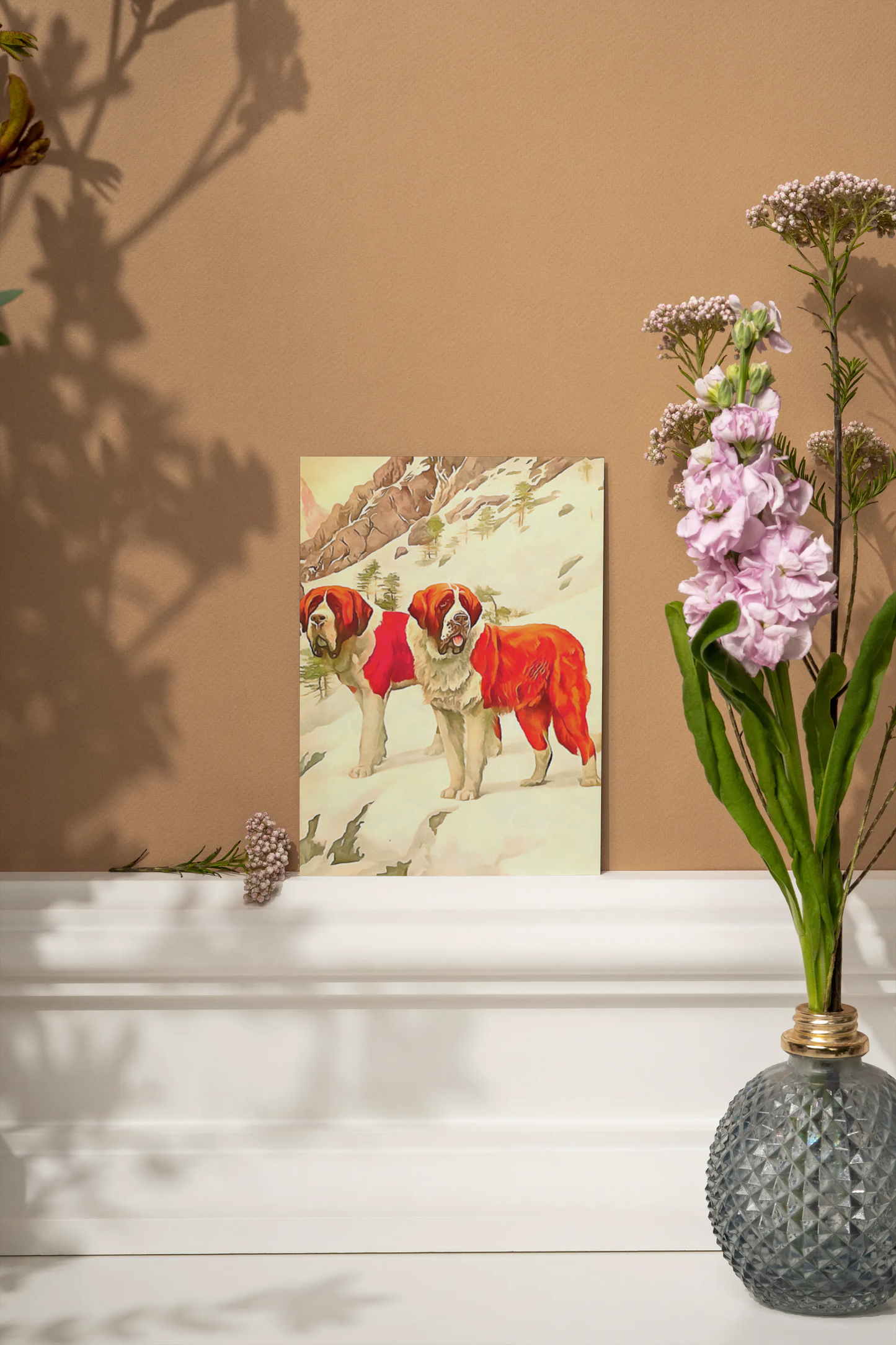 Any occasion greeting Card, blank inside, write anything, dog, St. Bernard, design 12