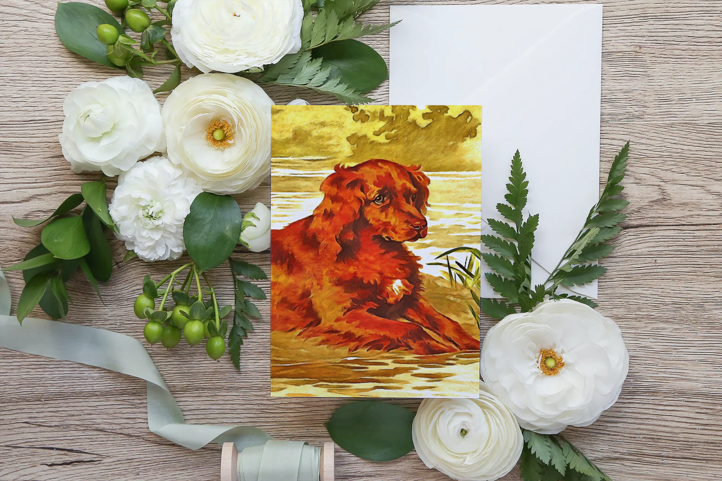 Any occasion greeting Card, blank inside, write anything, dog, design 19