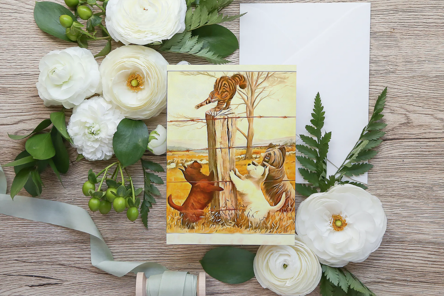 Any occasion greeting Card, blank inside, write anything, dog, terrier, design 13