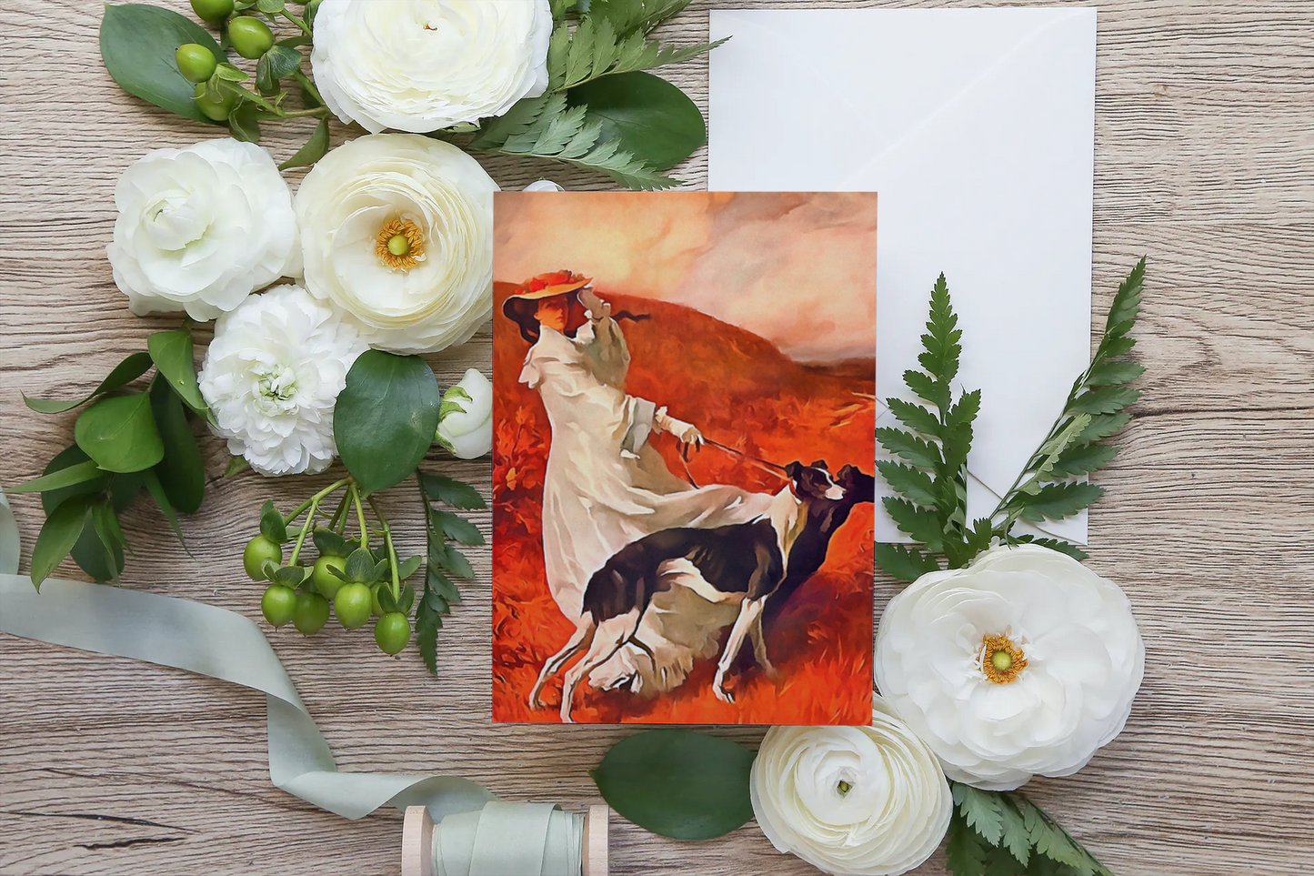 Any occasion greeting Card, blank inside, say anything, dog, design 15