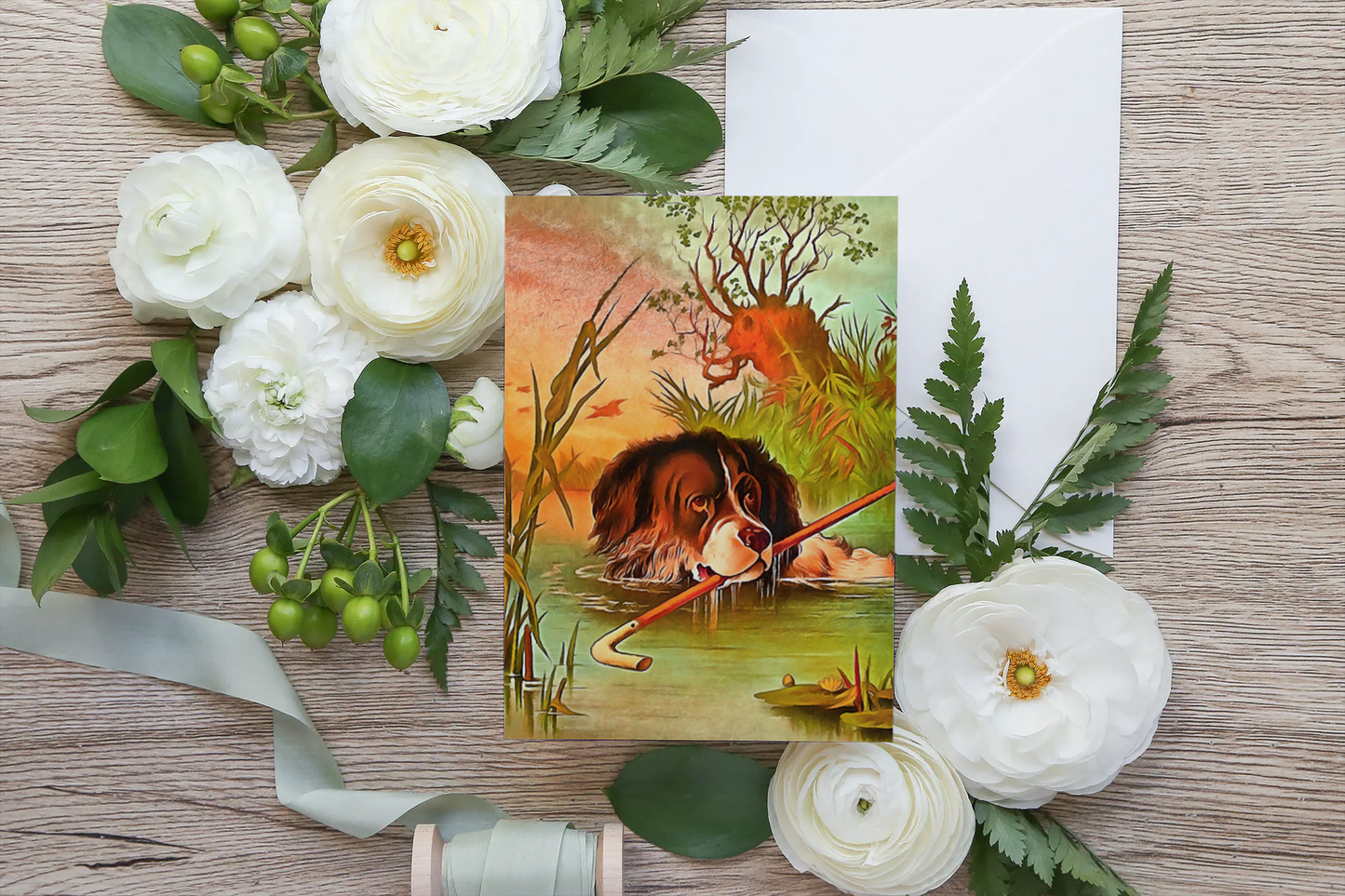 Any occasion greeting Card, blank inside, write anything, dog, design 16