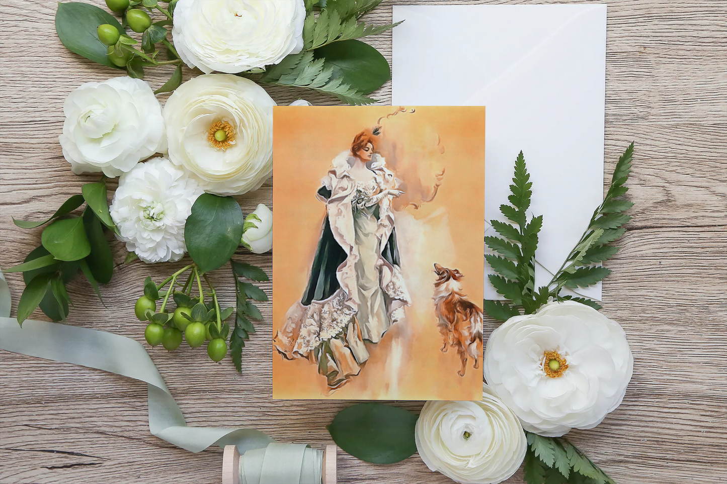 Any occasion greeting Card, blank inside, write anything, dog, design 9