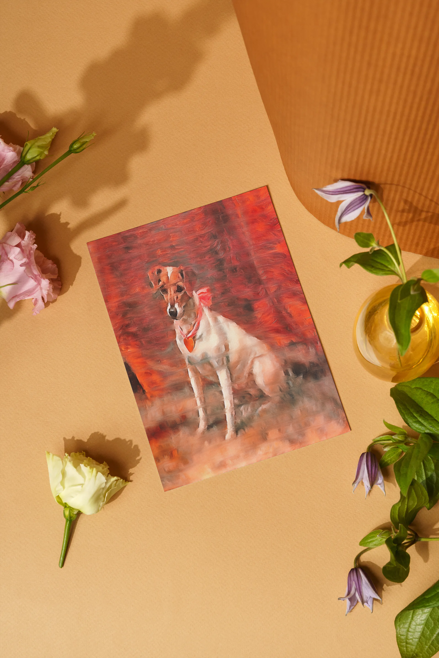 Any occasion greeting Card, blank inside, write anything, dog, design 7