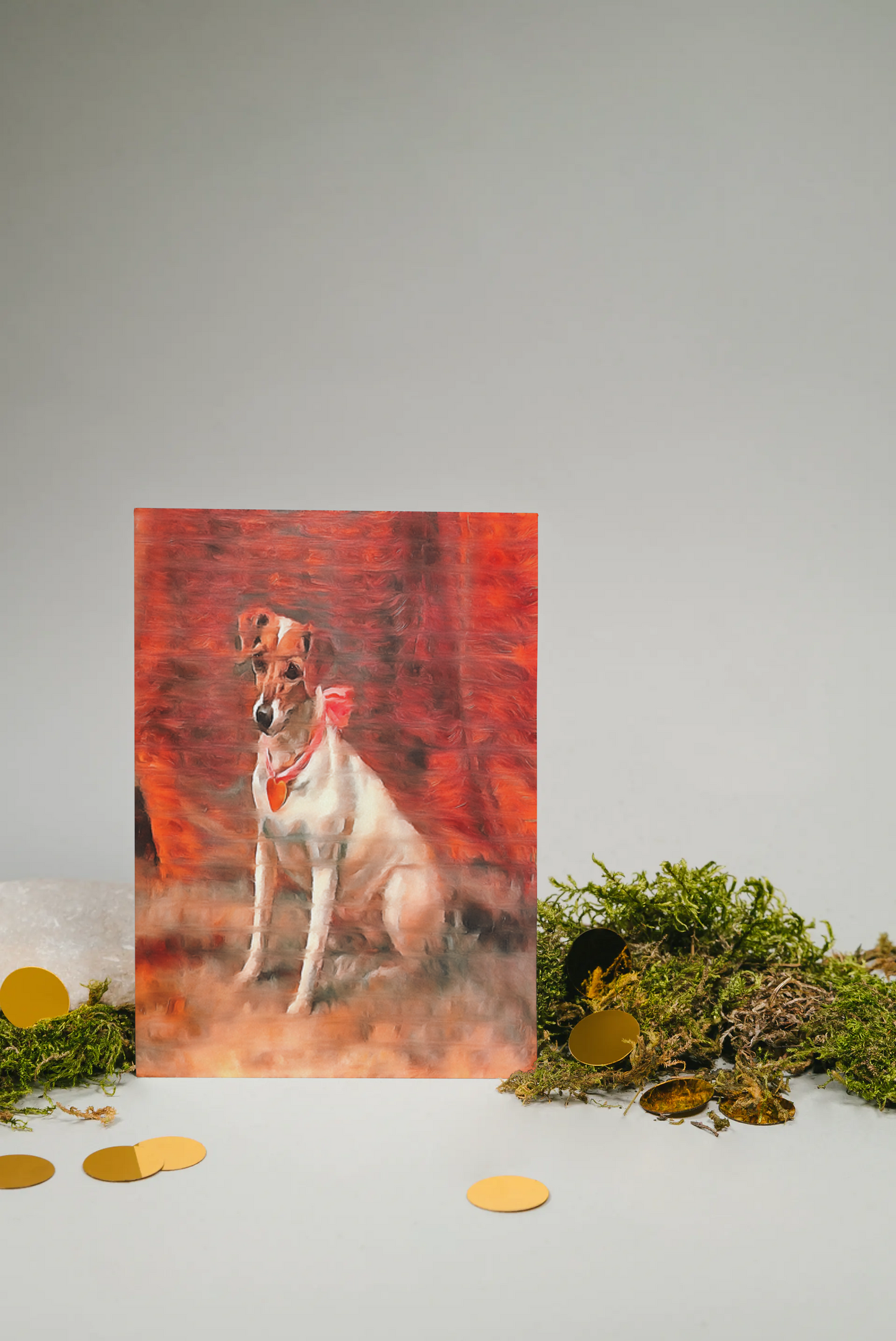 Any occasion greeting Card, blank inside, write anything, dog, design 7