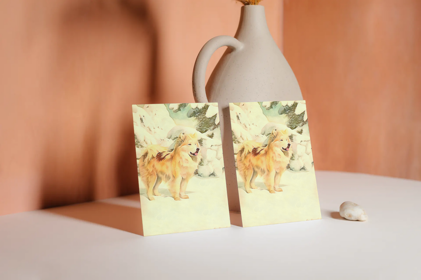 Any occasion greeting Card, blank inside, write anything, Greenland Eskimo dog, design 11