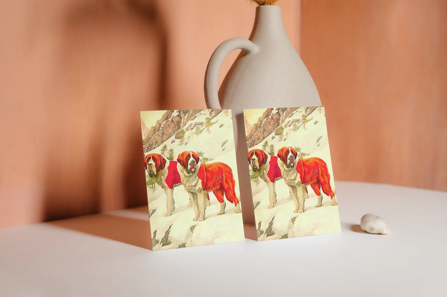 Any occasion greeting Card, blank inside, write anything, dog, St. Bernard, design 12