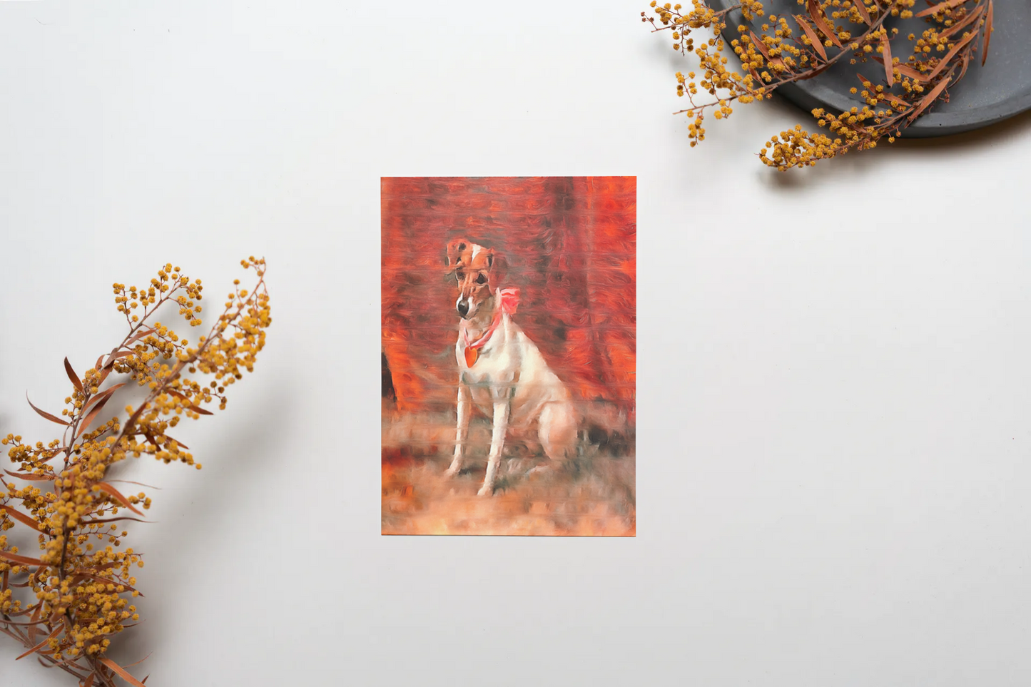 Any occasion greeting Card, blank inside, write anything, dog, design 7