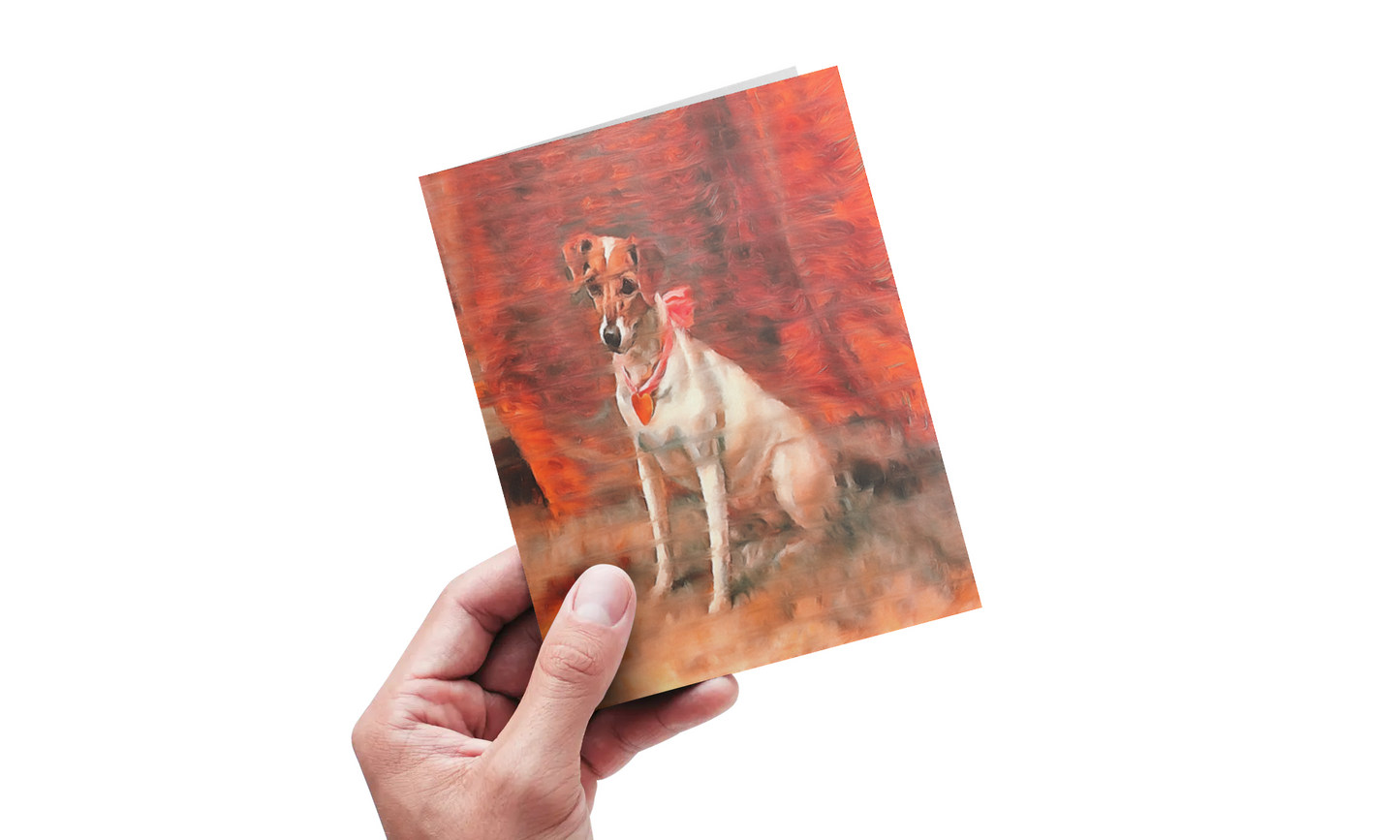 Any occasion greeting Card, blank inside, write anything, dog, design 7