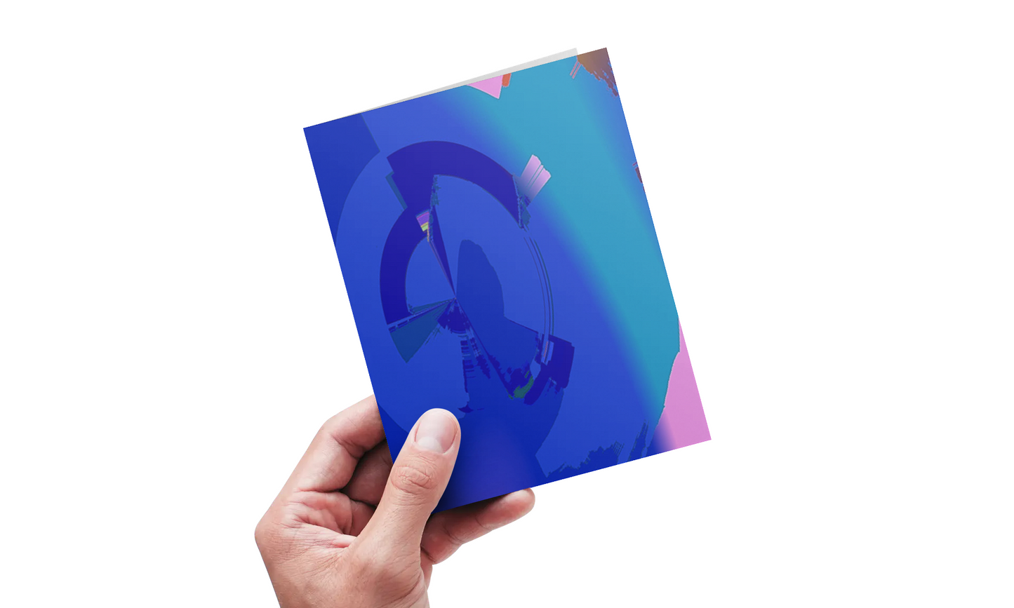 Any occasion greeting Card, blank inside, write anything, Blue Angel Abstract, design 9