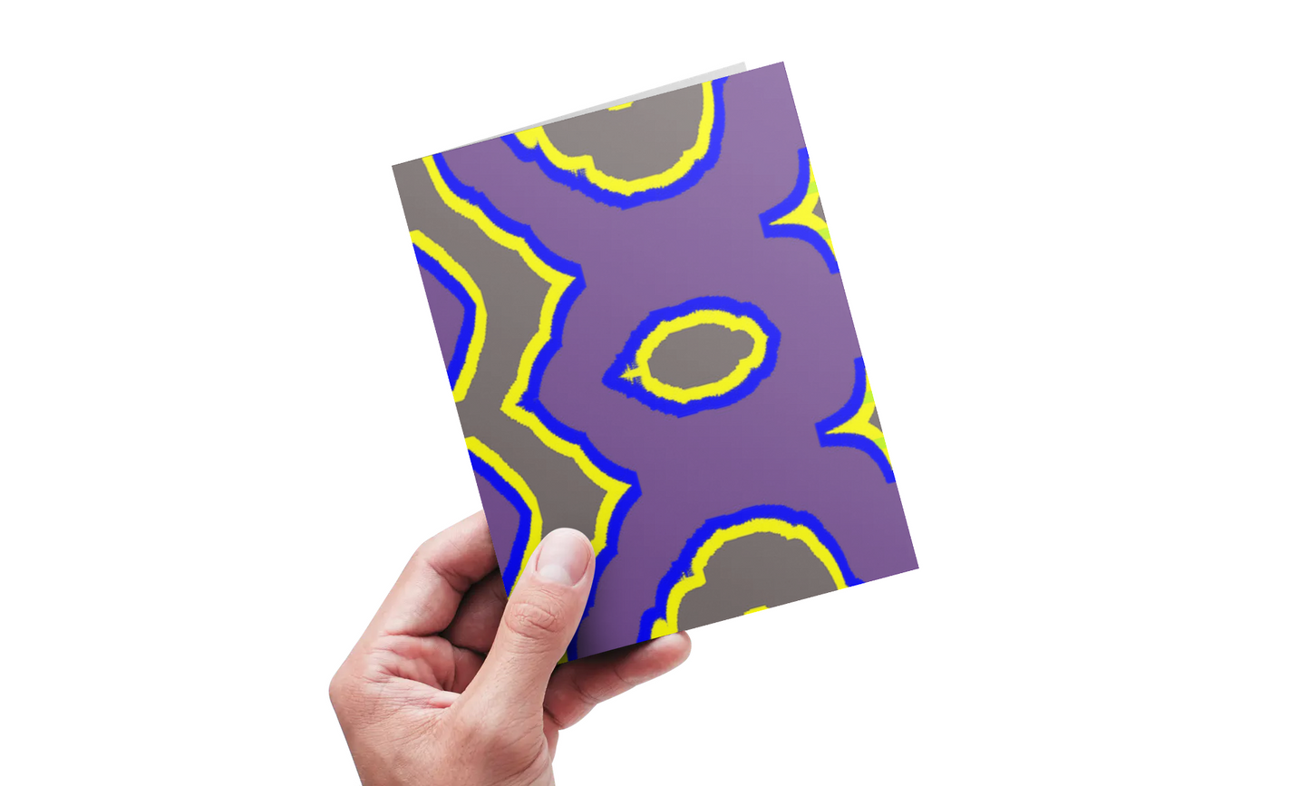 Any occasion greeting Card, blank inside, write anything, Blue Angel Abstract, design 3