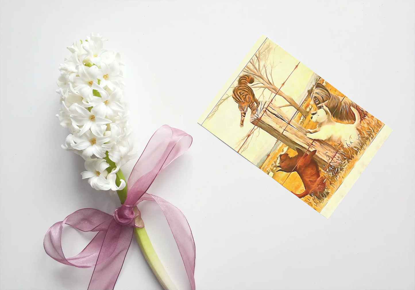 Any occasion greeting Card, blank inside, write anything, dog, terrier, design 13