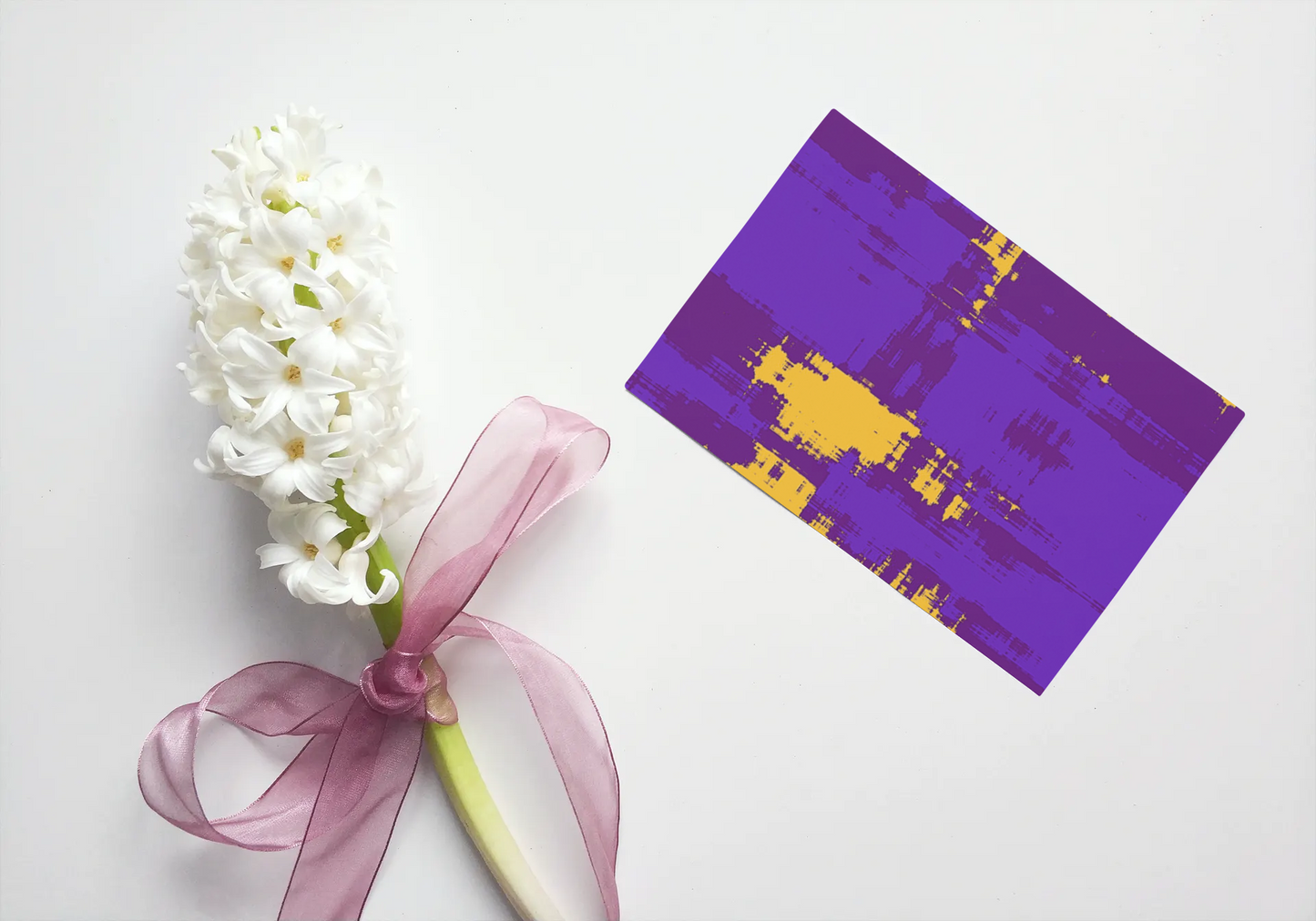 Any occasion greeting Card, blank inside, write anything, Blue Angel Abstract, design 10