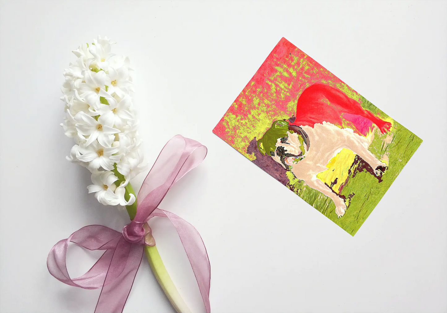 Any occasion greeting Card, blank inside, write anything, dog, Bulldog, design 8B